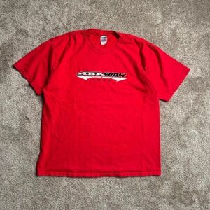 RED GILDAN "ABA BMX" GRAPHIC TEE